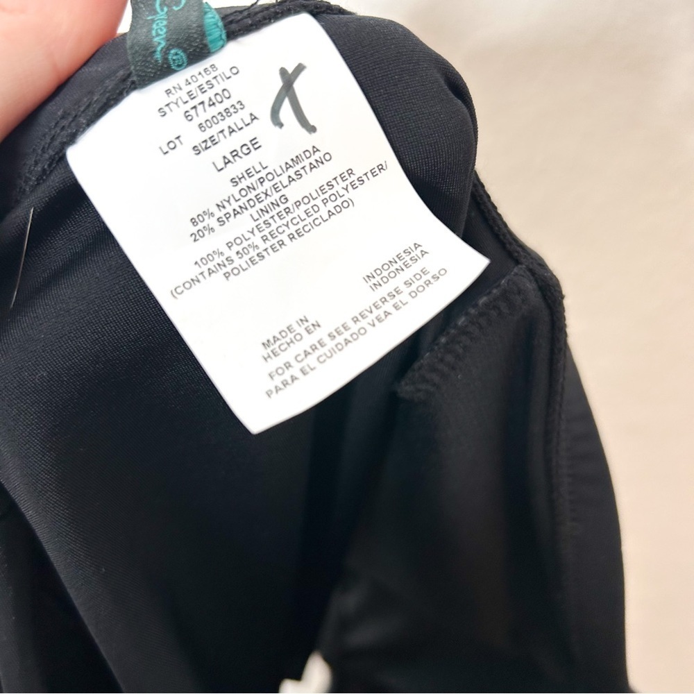 Aqua Green Black‎ Ruched Side Swimsuit Bottoms Large L - Picture 7 of 7
